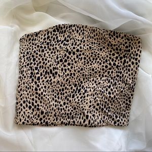 Brandy Melville Jenny Leopard Print Tube Top
